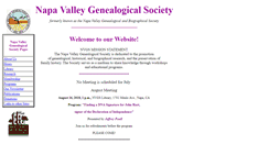 Desktop Screenshot of napavalleygenealogy.org