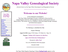 Tablet Screenshot of napavalleygenealogy.org